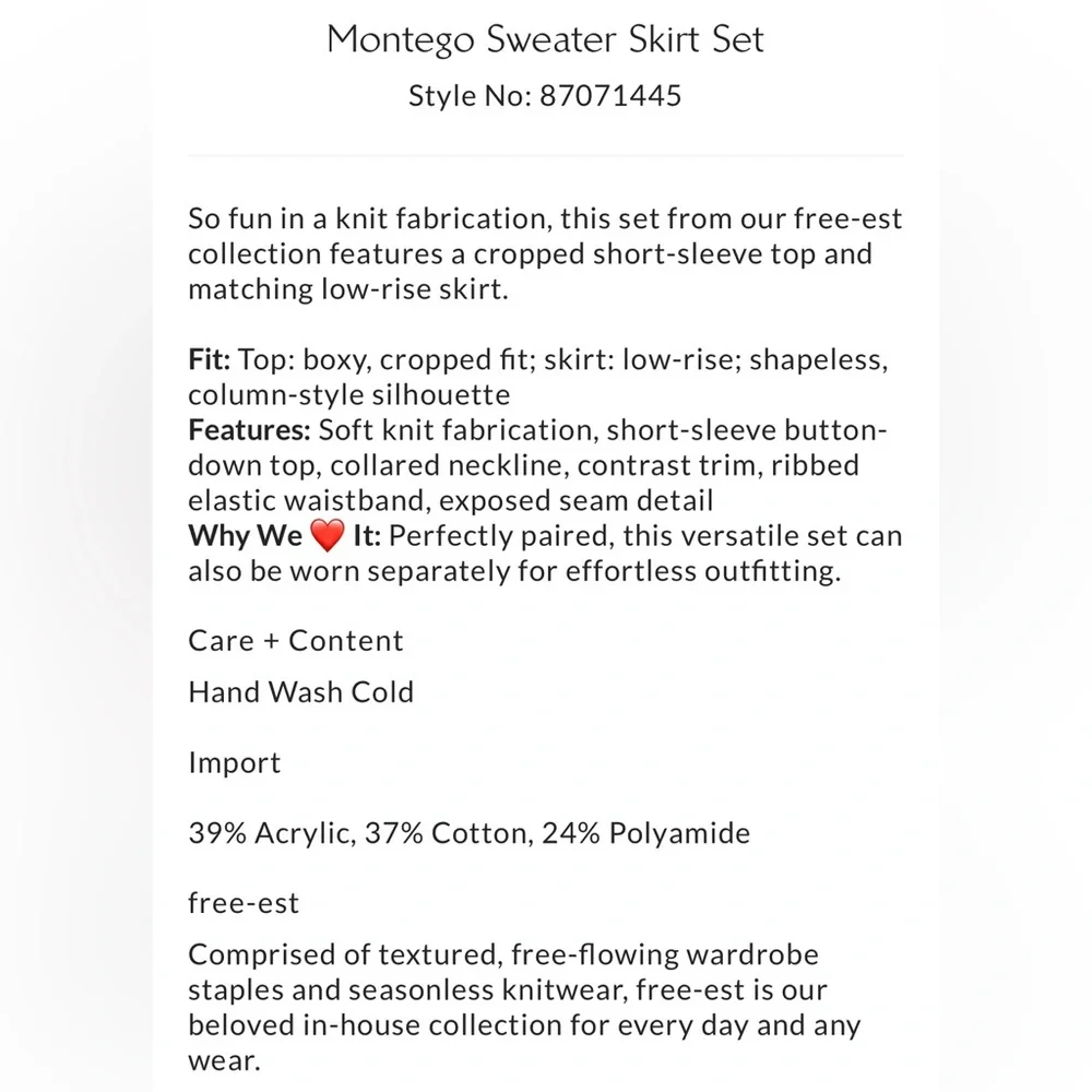 Free People - Montego Sweater Skirt Set - Picture 4 of 12